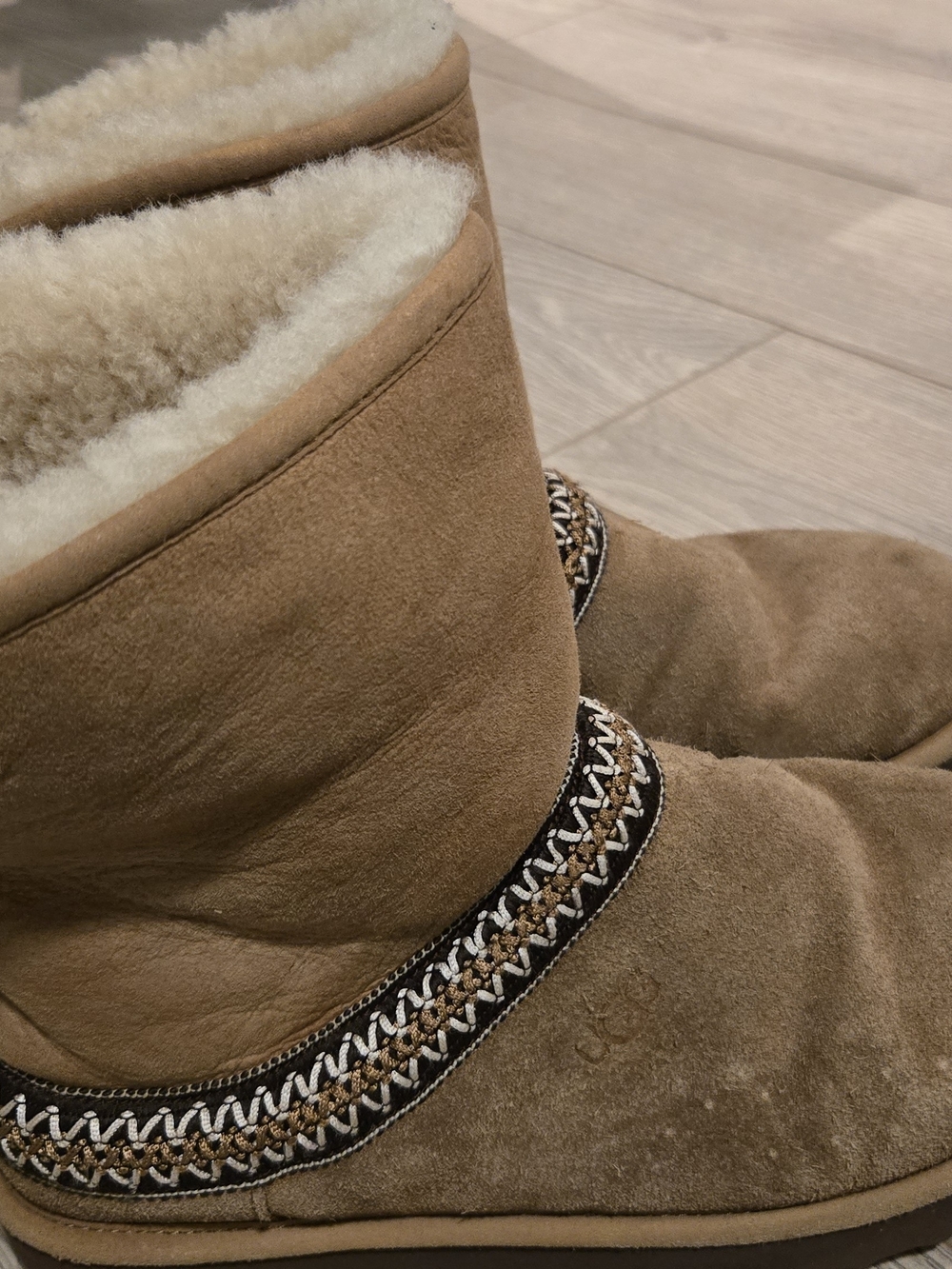 UGG Chestnut Suede Shearling Lined Winter Boots